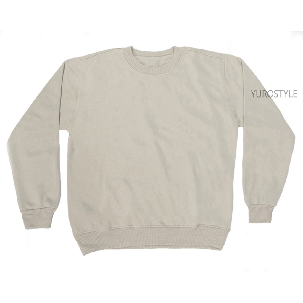 SWEATERPOLOS BASIC SWEATER POLOS SIZE M-XXL ( PRIA & WANITA )-BEIGE