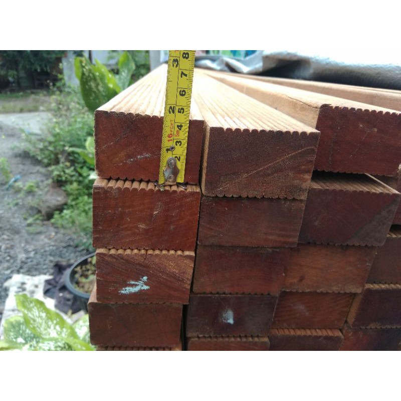 Beam Balok Usuk Kayu Bengkirai Oven Ukuran 5x7x210 -240 cm Non Merbau Ulin Batangan