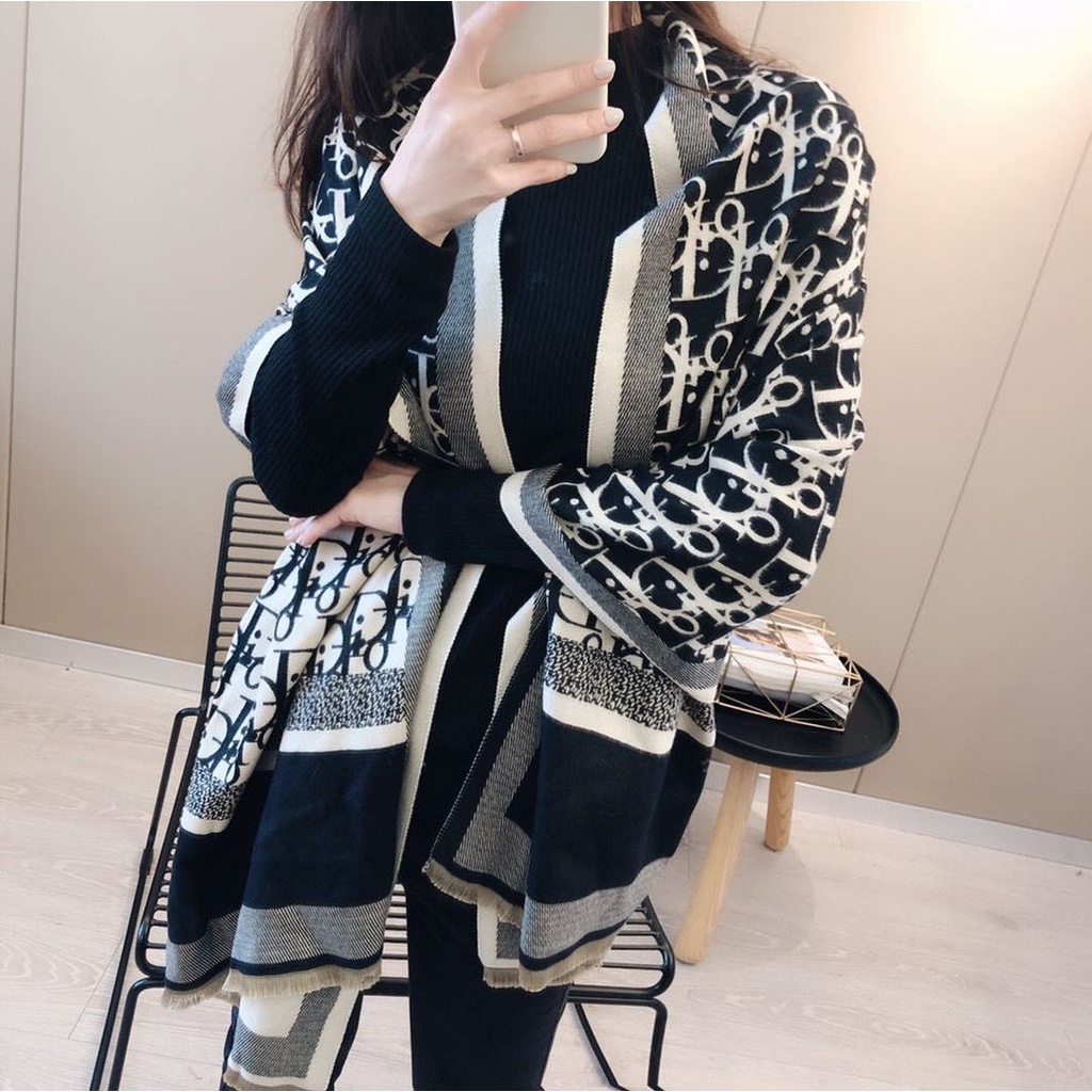 LX4017 SELENDANG WANITA PREMIUM SCARF / SYALD*IOR BRANDED FULL SET FREE PAPERBAG + BOX + FAKEBILL IMPORT QUALITY KUALITAS PLATINUM-1