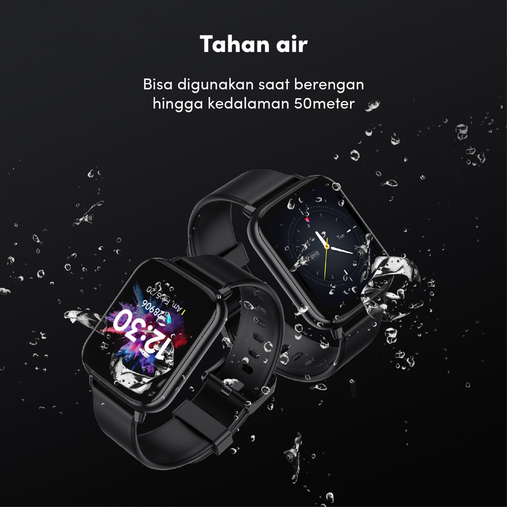 DIZO By Realme Techlife NEW DIZO Watch 2 Smartwatch 1.69&quot; Screen, Tahan Air, Lacak Kesehatan Anda