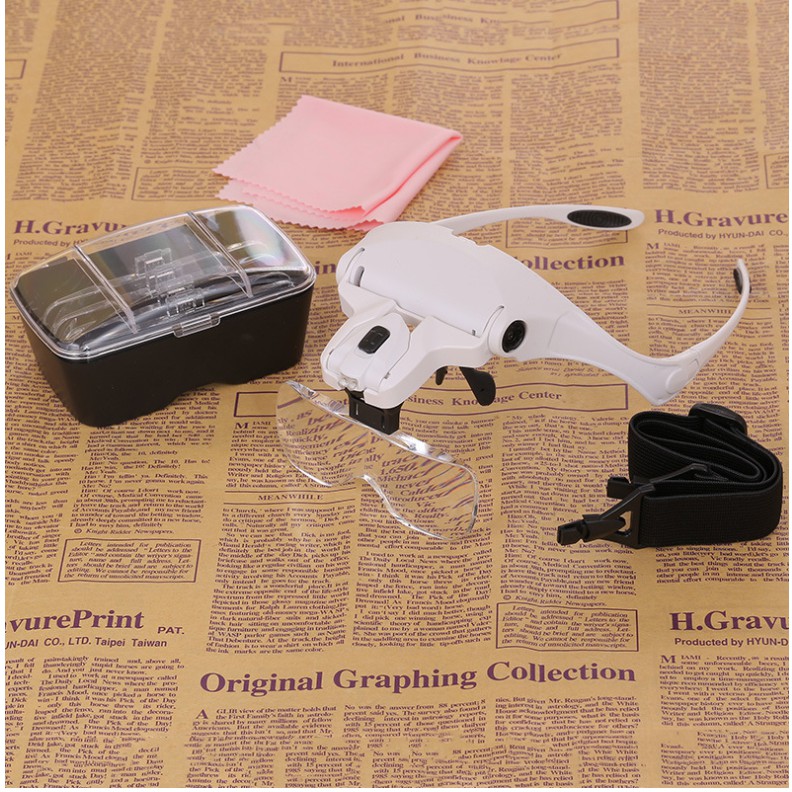 Kacamata Interchangeable Magnifier 2 LED / Kaca mata pembesar SULAM ALIS /eyeglasses bracket