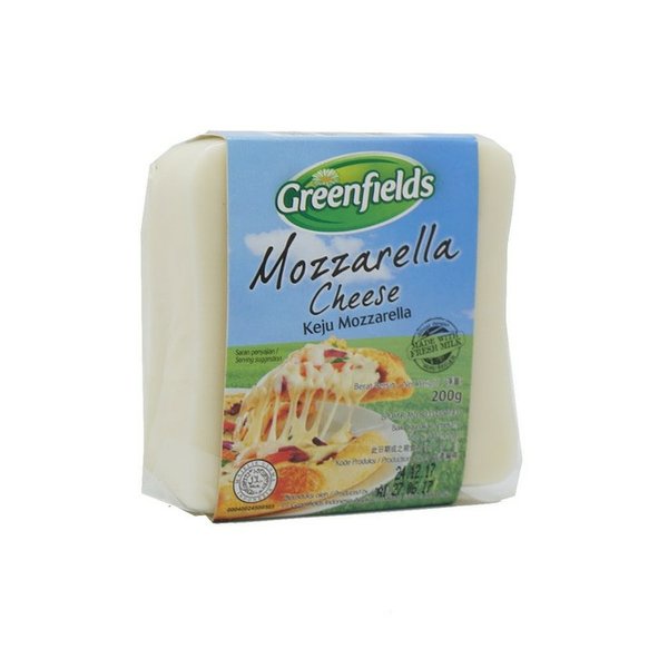 TIDAK BISA COD - Keju Mozarella Greenfields 250 gram (ECER) / Keju Mozarela / Greenfields