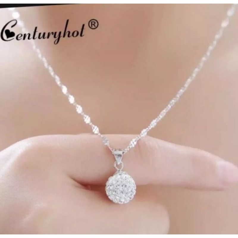 kalung melintir silver free liontin Perhiasan Kalung wanita