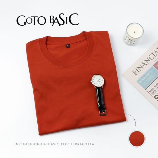 [Wrestlerstudio] Kaos Polos Basic Tshirt TERRACOTTA Unisex Premium Cotton Combed 30s