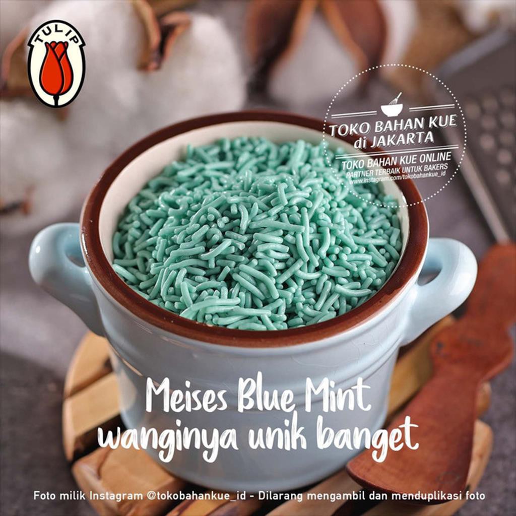Jual Tulip Meses BLUE MINT 250gr Mesis Rasa MINT Meises Chocorice Ceres ...