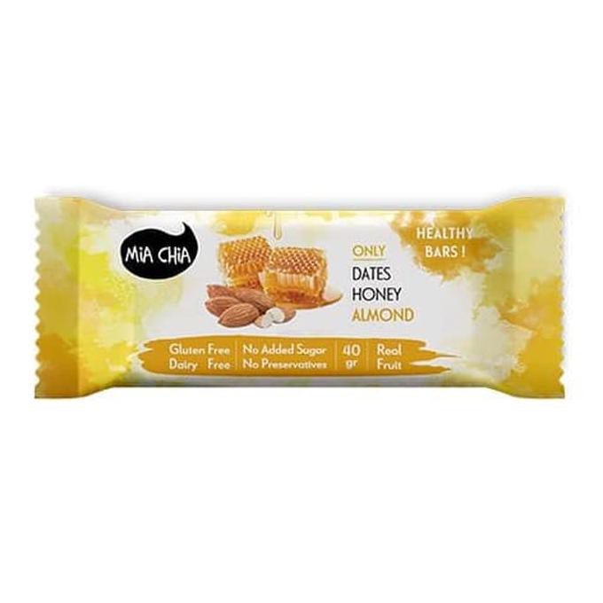 

Aseli Mia Chia Almond Honey Bar Snack Sehat Diet Organik Kemasan 40Gr It'S Work