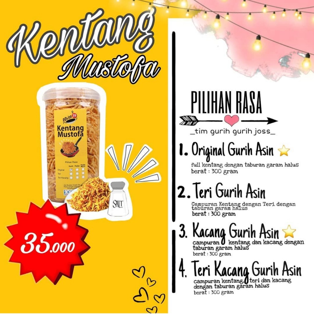 

Kentang Mustofa Gurih Pawon39~300gr