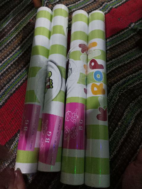 Wallpaper Dinding Stiker Kerropi Green Line 10m