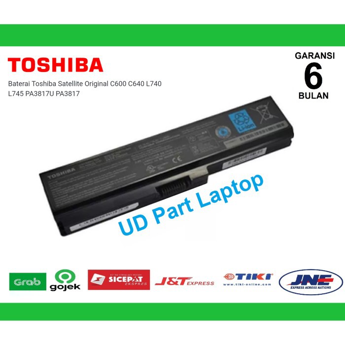 Baterai Toshiba Satellite Original C600 C640 L740 L745 PA3817U PA3817