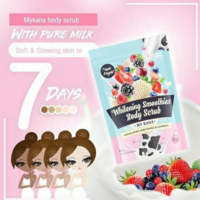 Murah Whitening Smoothies Body Scrub My Kana Terbaik