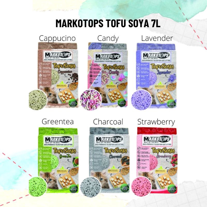 Markotops Litter Tofu Soya 7 l - Cat Litter Pasir Kucing Terlaris