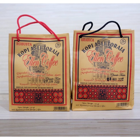 

Kopi asli toraja Arabica & robusta kemasan 100 gr.khas makassar