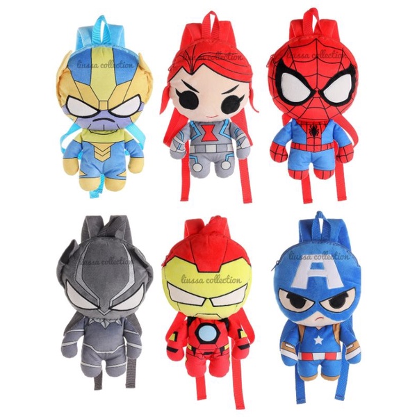 Tas Miniso - Marvel Collection Plush Backpack