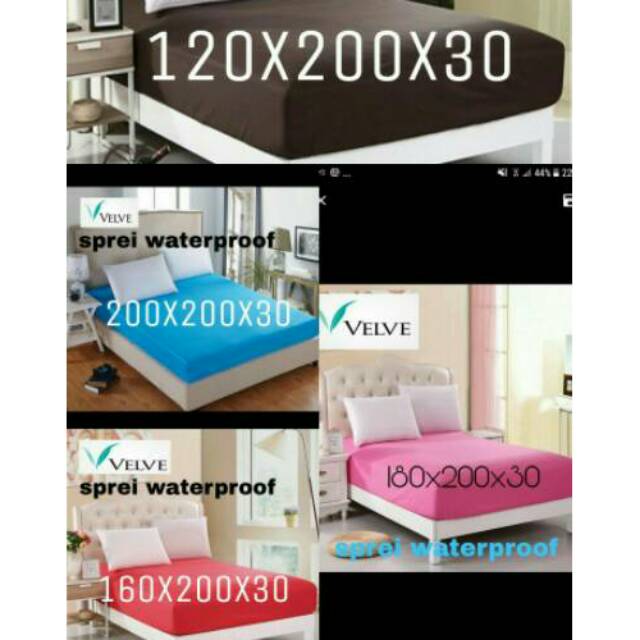 VELVE BED PROTECTOR | SPREI WATERPROOF | SPREI ANTI OMPOL (200x200)