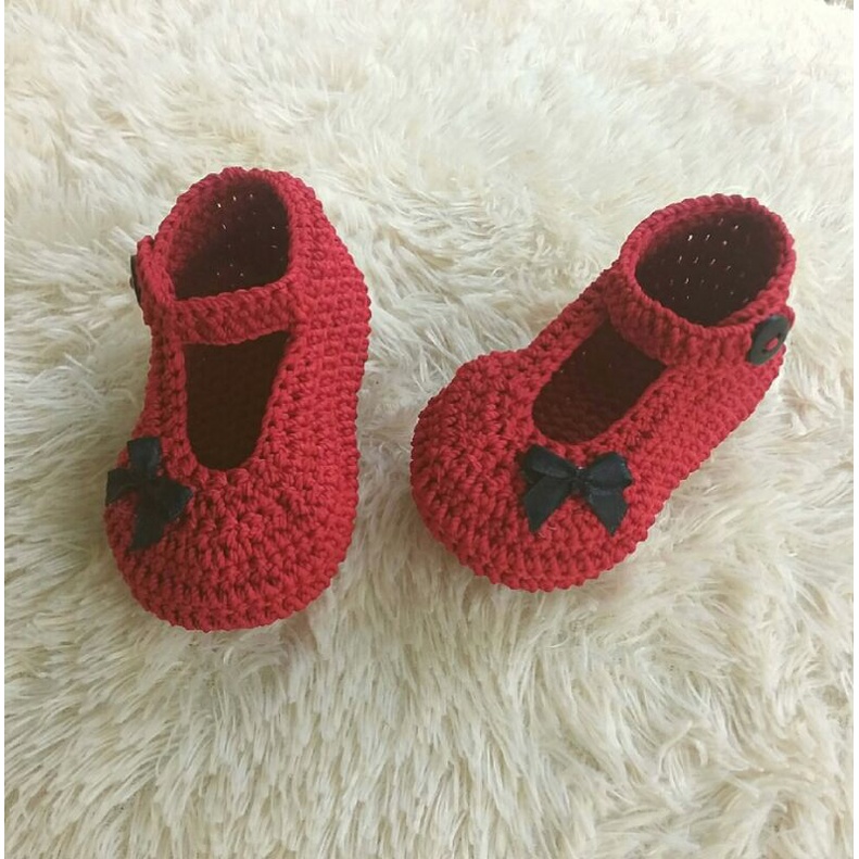 sepatu bayi cewek rajut sepatu bayi permpuan sepatu rajut heandmade