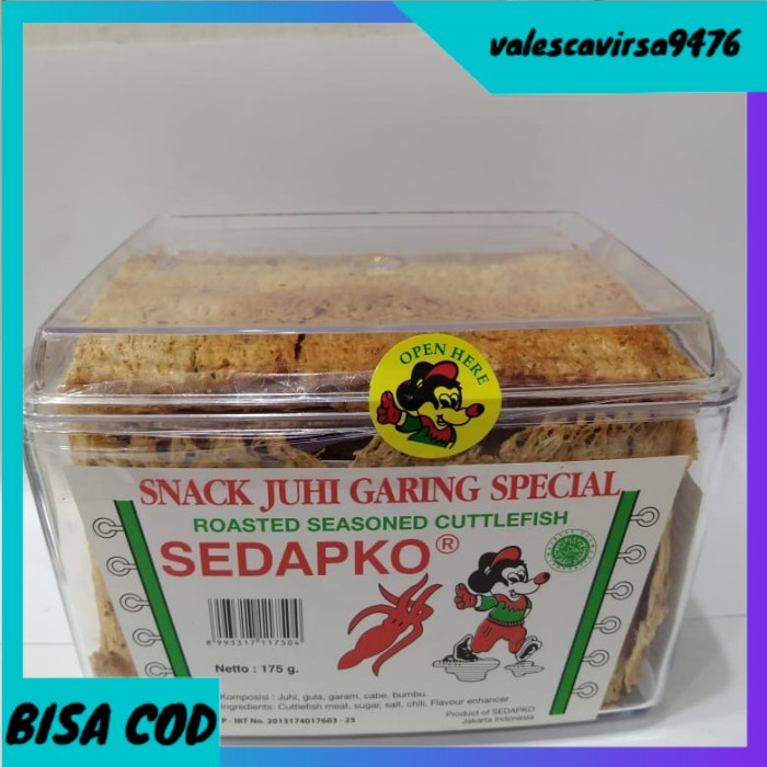 

⭐BISA COD⭐ 1 pack Snack cumi garing 175 gram sedapko / Snack Juhi garing special