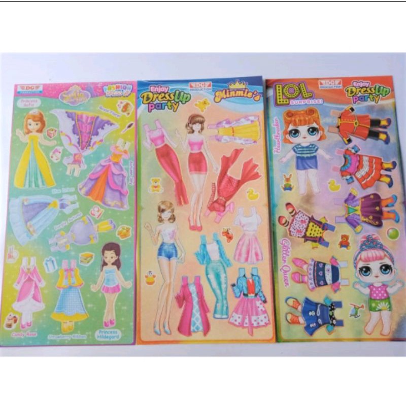 BONGKAR PASANG JUMBO KERTAS MAINAN JADUL 30 lembar