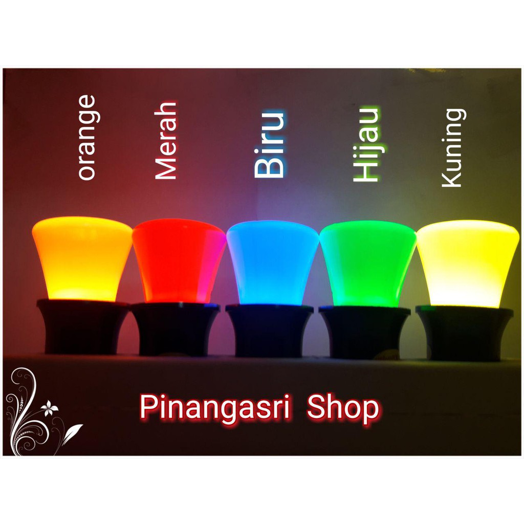 LED Pioline Warna  1w 1 watt Merah Kuning Biru Hijau Orange 