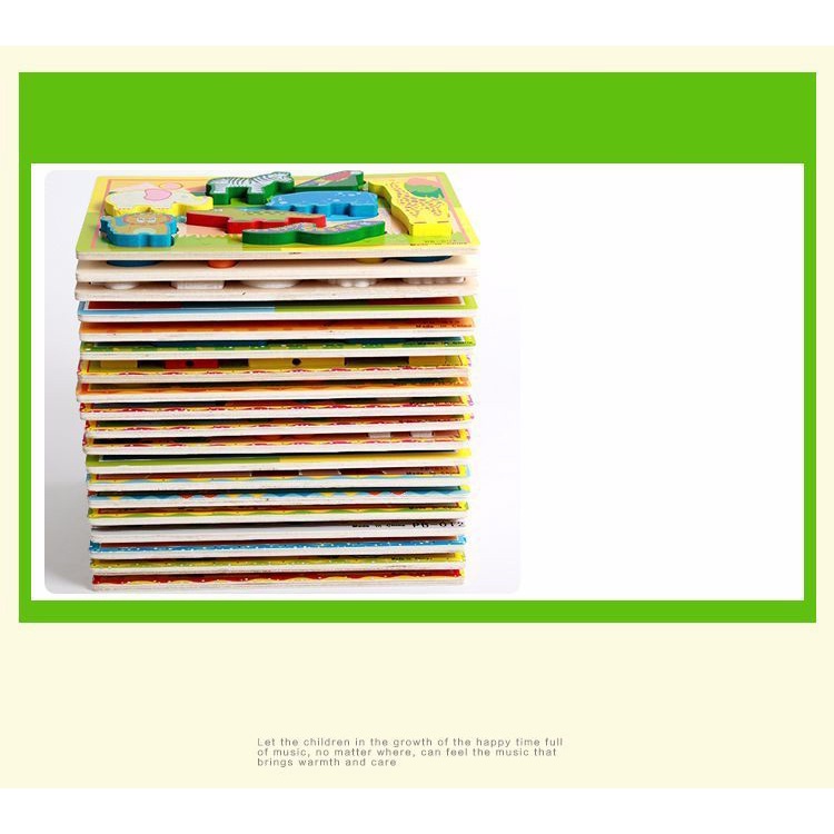 Chunky Puzzle Full Colour Wooden Puzzle FC Anak Puzzle Kayu Jigsaw Puzzle 3D Mainan Balita Mainan Edukasi