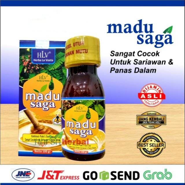 ~991ˆ Madu saga Plus Gurah Cair Hlv 100 gram untuk Batuk dan Sariawan