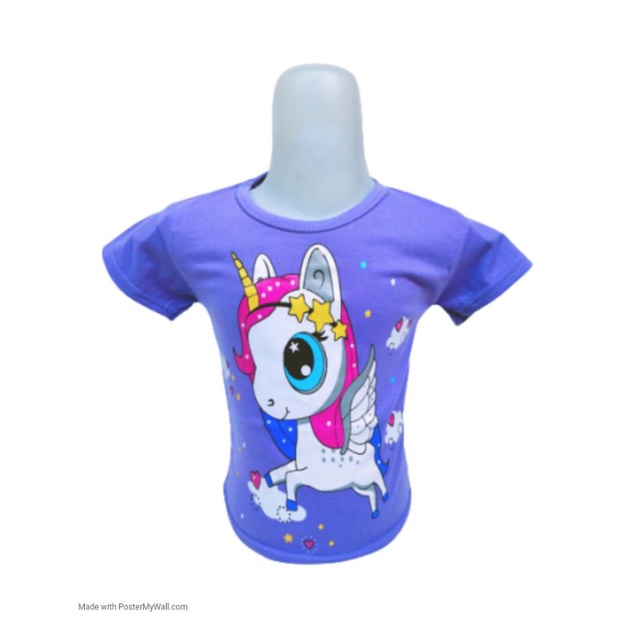 kaos anak perempuan unicron cute//USIA 1-10 TAHUN