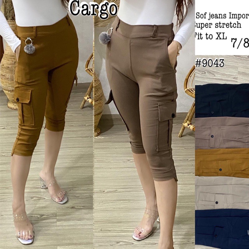 Celana Cargo 7/8 Wanita Impor 9043