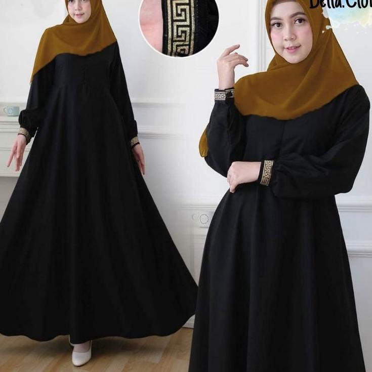 SALEE.. Nabila Dress Gamis Putih Polos Wanita Menyusui Busui Fashion Muslim Dress Gamis Haji Umroh B