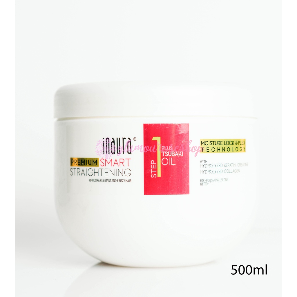 Inaura Paket STEP 1 Smart Straightening 500gr /Cream Gel Neutralizer - Step 2