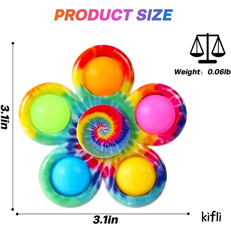 Warna-warni,Fidget Spinner,Dorong Pop Ini Gelisah Berputar Jari Stres Relief Mainan Anak-anak Dewasa