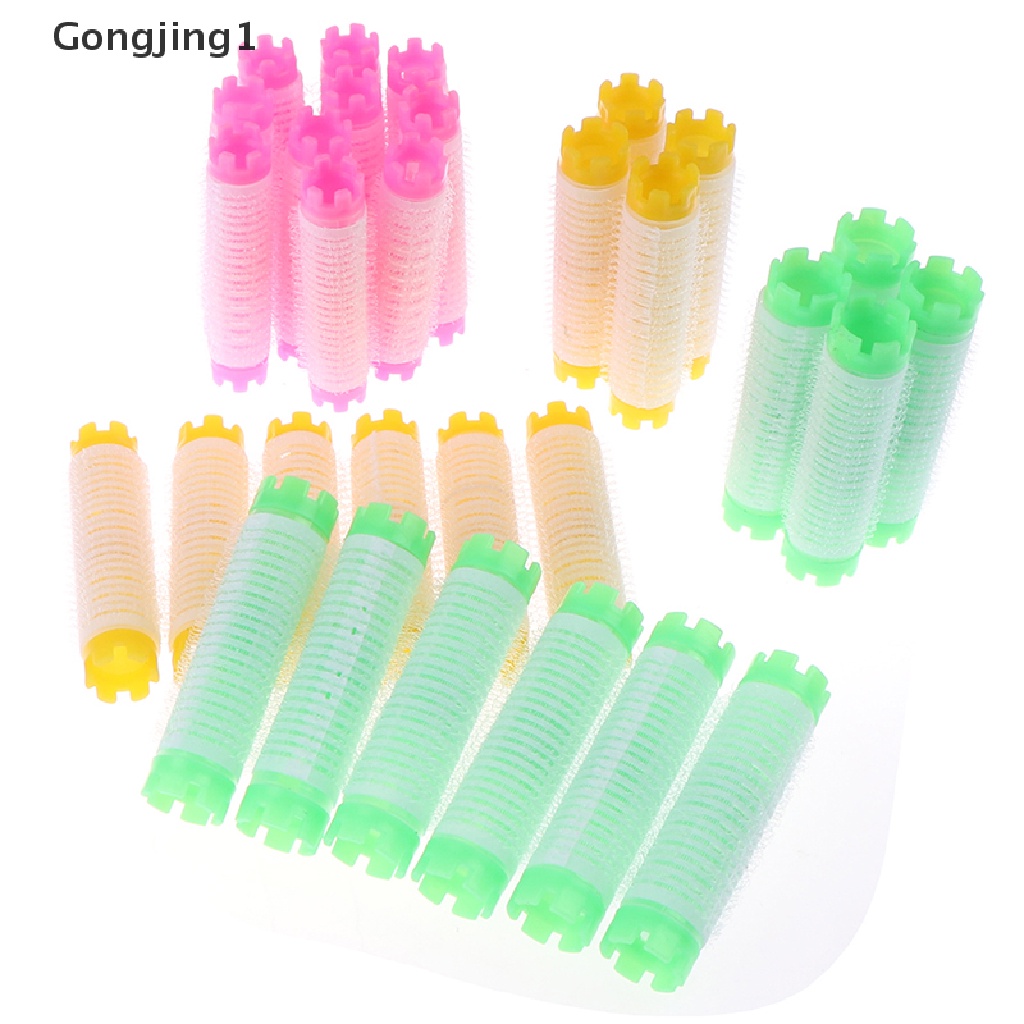 Gongjing1 10pcs / Set Roller Pengeriting Rambut