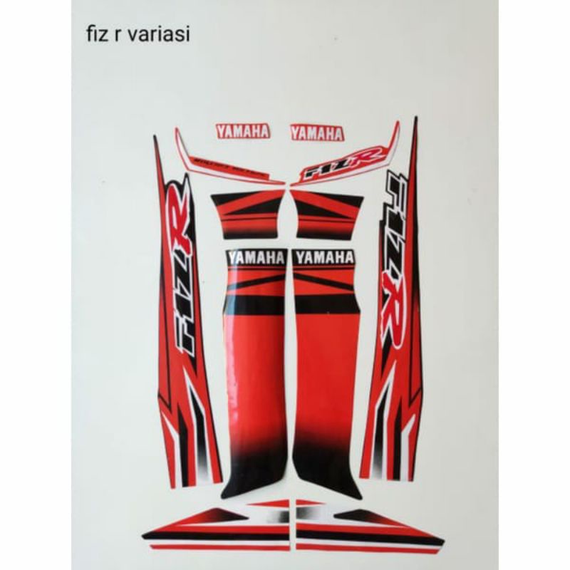 STRIPING FIZ R VARIASI, striping yamaha fiz r variasi merah terbaik