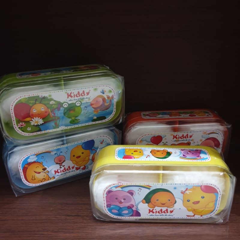 Powder Case Tempat Bedak Dodo | Kiddy isi 2 With Puff | Model LOVE Double Tempat Bedak | Dodo | Kiddy 2 in 1