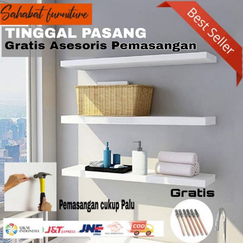 Papan ambalan rak dinding kayu Lebar 12 cm 60-60 50-50  40-40-40  40-30-20  80