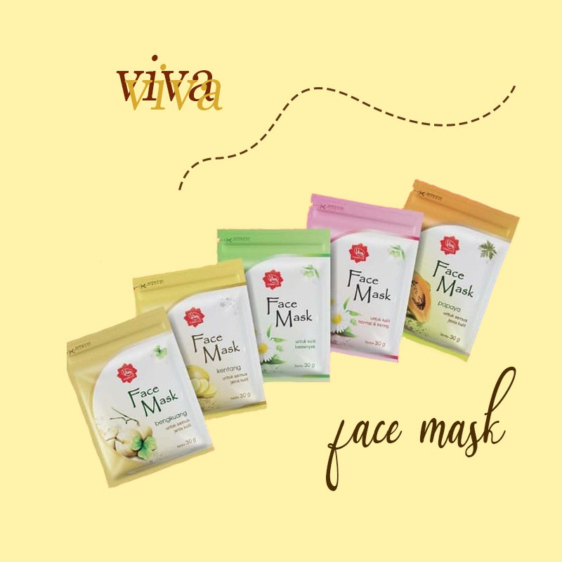 Viva Face Mask Masker Wajah 30g BPOM Halal (KIM)