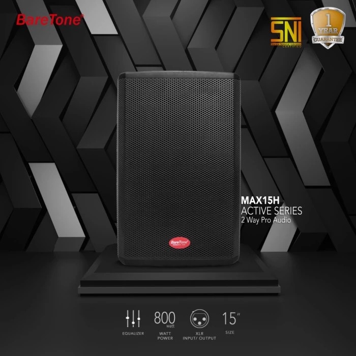 Speaker Aktif BareTone MAX15H Type 15 Inch HARGA PER PCS (1 BIJI)