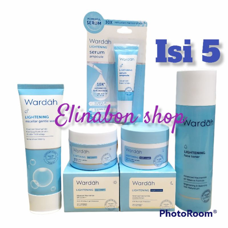 Paket glowing wardah lightening isi 5