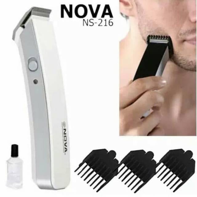 Alat cukur rambut Nova NS 216 pencukur rambut kumis dan jenggot recharger