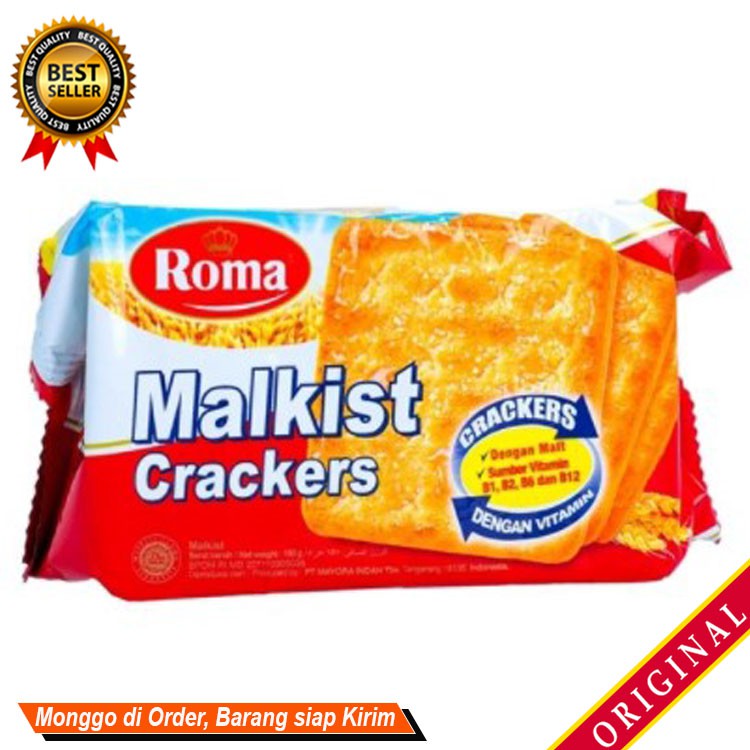 

Jajanan Kue Lebaran Camilan keluarga Sajian bekal menyenangkan ROMA Malkist Crackers Original 135g