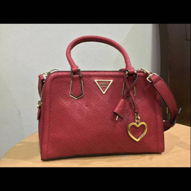 Tas guess original 2nd, warna merah cabe