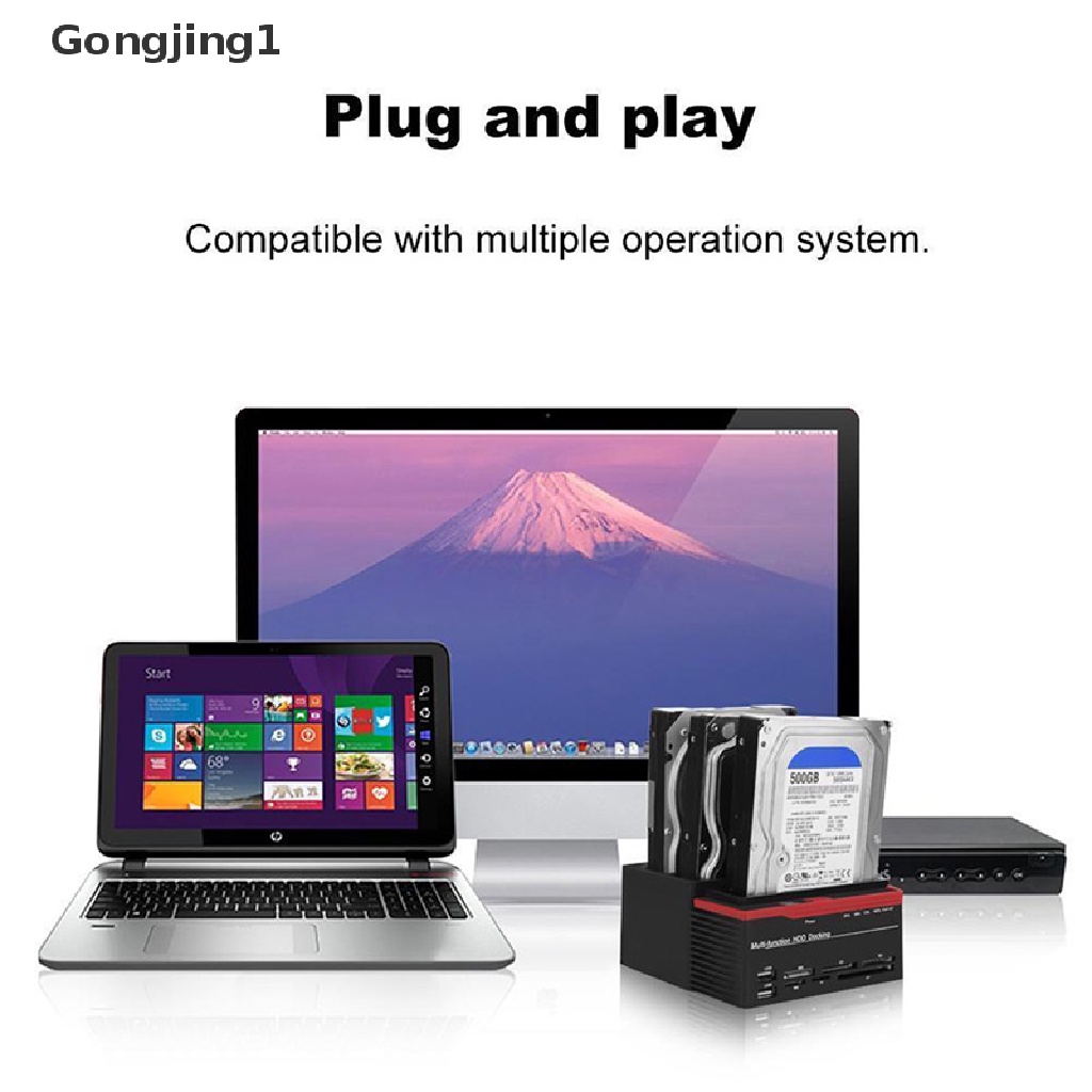 Gongjing1 Docking Station Hardisk Eksternal SATA IDE 2.5 &quot;/ 3.5&quot;