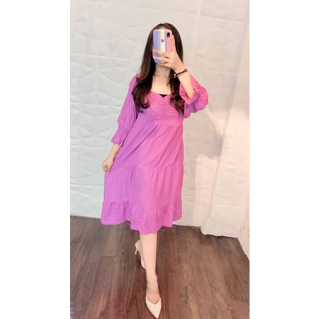 Dress Olivia Dress Polos Lengan Panjang Dress Rayon Bali Daster Zoya Daster Fuji Polos Rayon Bali Da