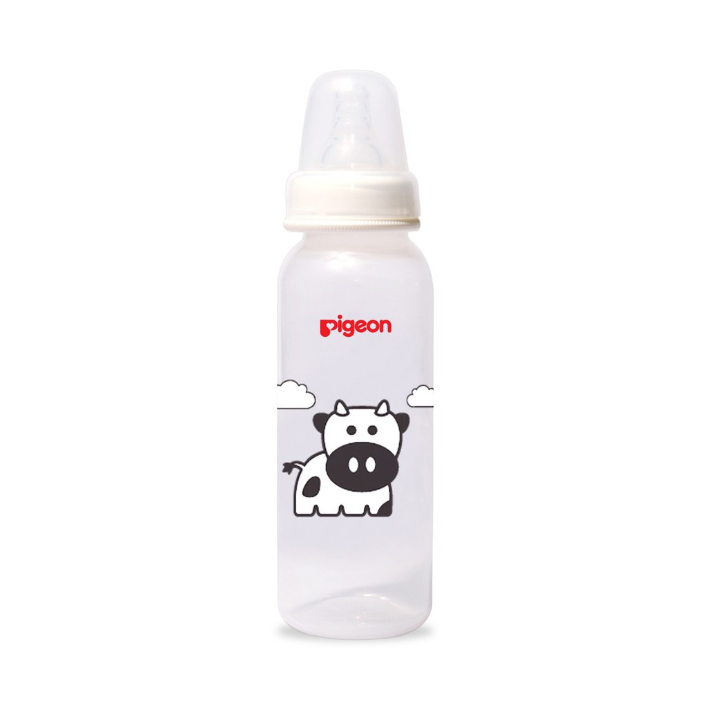 Pigeon Botol Susu Peristaltic Nipple Round Nursing Bottle PP RP Slim Neck Cow Sapi 240ml