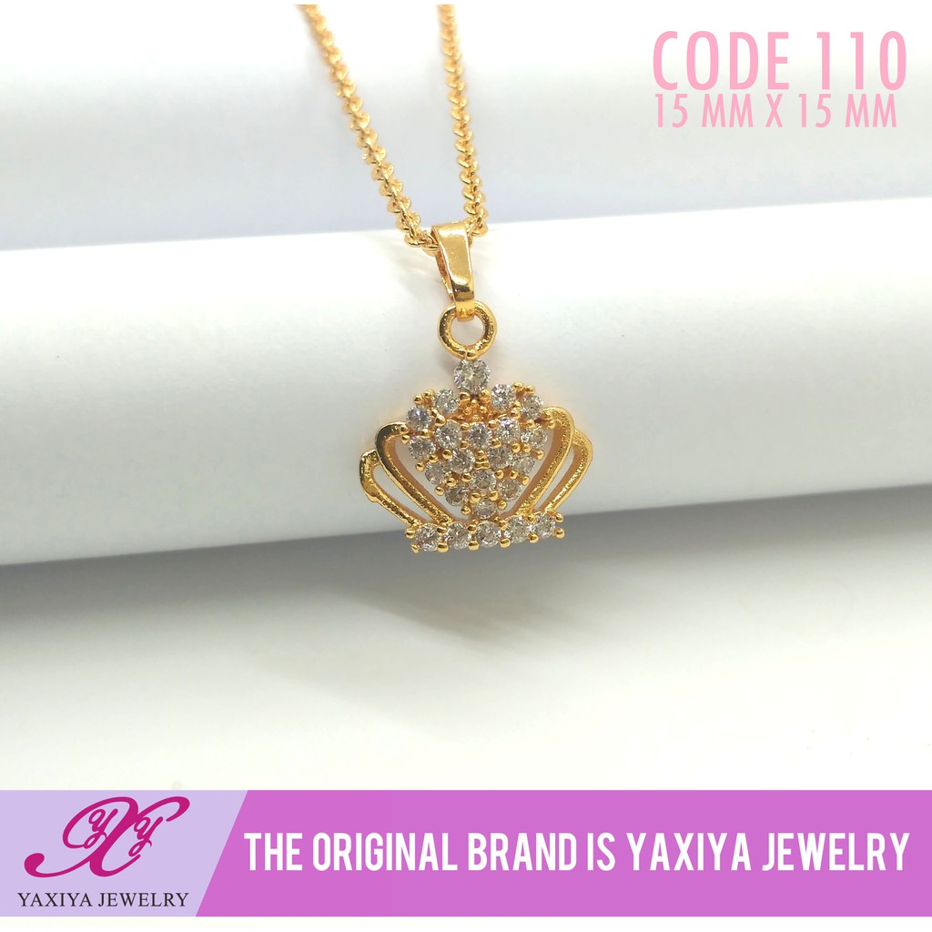 

Liontin Emas Fashion Mahkota Permata Perhiasan Lapis Emas 18K Yaxiya Jewelry 110