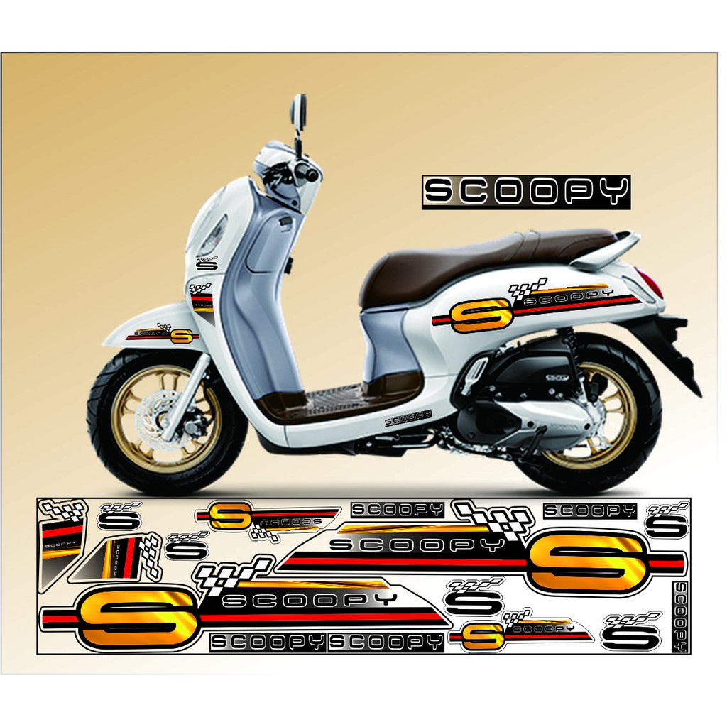 SET TEMPELAN VARIASI STICKER SCOOPY 2020 STIKER VARIASI