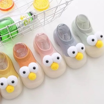 Sepatu Bayi Laki Laki Perempuan Baby Newborn 1 2 Tahun Prewalker Shoes Baby Sepatu Kaos Kaki Anak Bayi Korea Lucu SKIDDER EMMO