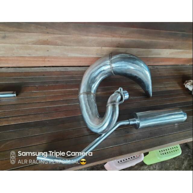 Kenalpot Racing Suzuki TS 125 Udang Full Stenlis Prezz Suara Super Garaing 100% PNP Termurah