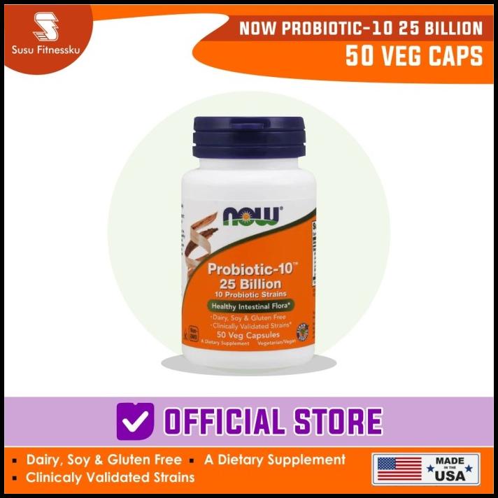 Now Foods Probiotic-10 25 Billion 50 Vegan Capsules Now Probiotic