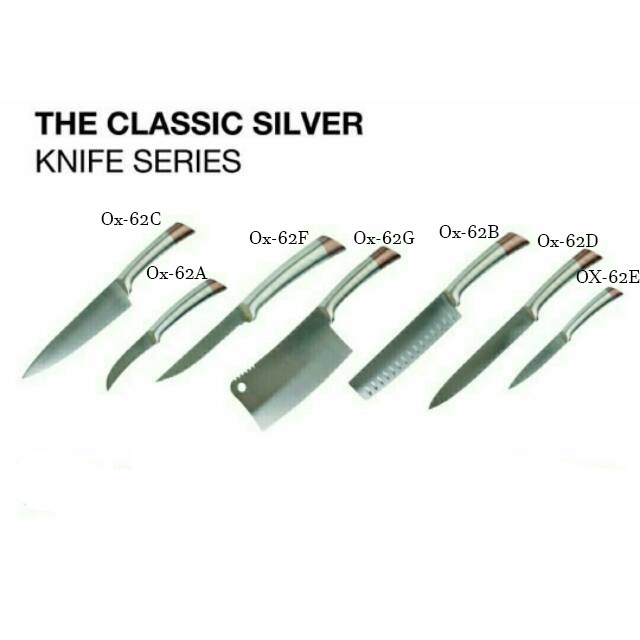 Oxone Ox-62 Pisau Stainless Klasik Series The Classic Silver Knife Series