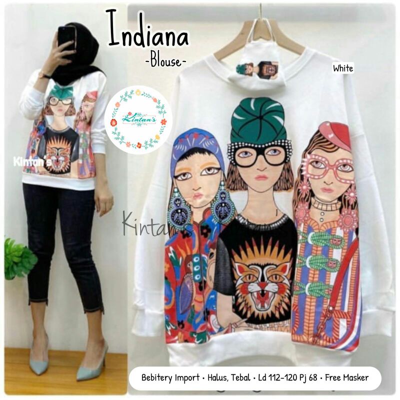 Indiana White Blouse by Kintan's