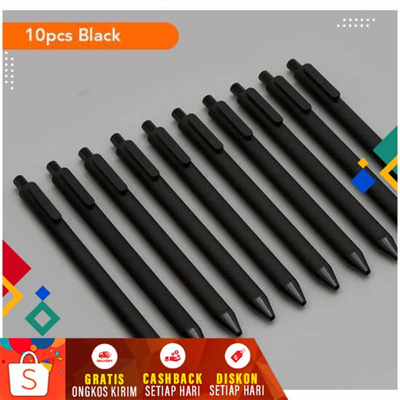 

Pena Pulpen Bolpoin Gel 0.5mm Hitam 10 PCS Kacogreen Signing Gel Ink Pen Perlengkapan Sekolah Kuliah Kantor